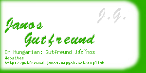 janos gutfreund business card